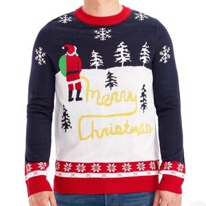 Like New Tipsy Elves Yellow Snow Ugly Christmas Sweater, Size Medium